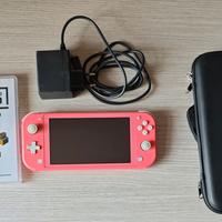nintendo switch lite rosa + gioco
