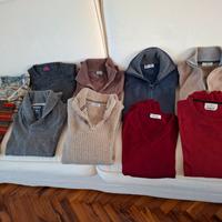 10 maglie maglioni di marca L - XL per uomo 