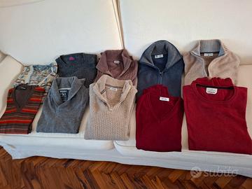 10 maglie maglioni di marca L - XL per uomo 