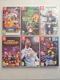 set 6 custodie vuote giochi Nintendo switch 