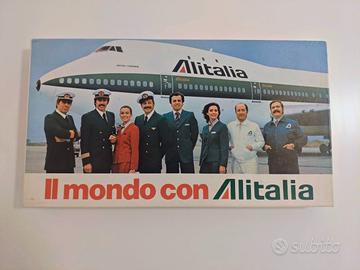 Gioco da tavolo “Il mondo con Alitalia” 1977 nuovo