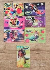 Schede lenticolari Mr Day Parmalat Crash Bandicot