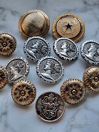 Bottoni Vintage Argento E Dorato
