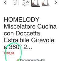 Miscelatore Cucina con Doccetta Estraibile