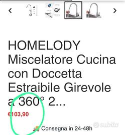 Miscelatore Cucina con Doccetta Estraibile