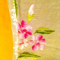 Copriletto matrimoniale vintage puro lino