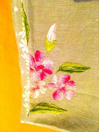 Copriletto matrimoniale vintage puro lino