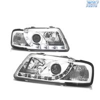 FARI AUDI A3 8L 96-00 LUCE DIURNA FONDO CROMATO