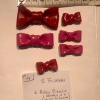 Fiocchi set in fimo, realizzati a mano