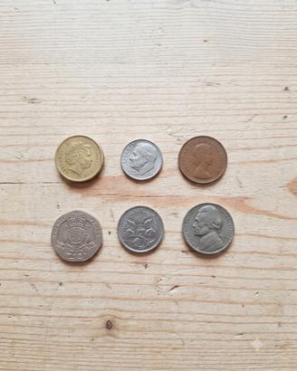 lotto monete da collezione UK/USA