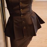 Bustino top MaxMara taglia 44 marrone tortora coto