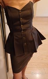 Bustino top MaxMara taglia 44 marrone tortora coto