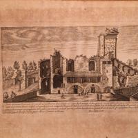 quirinale antica stampa originale 1600 - firmata