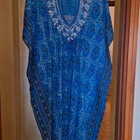 Abito leggero - prendisole blu fantasia - Tg Unica