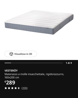 Materasso a molle insacchettate e doghe IKEA NUOVI