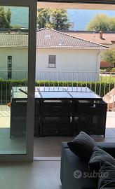 Tavolo in Vetro + 6 Sedie in Rattan