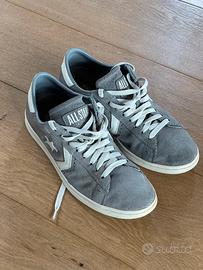Converse All Star Pro Learher scamosciate grigie