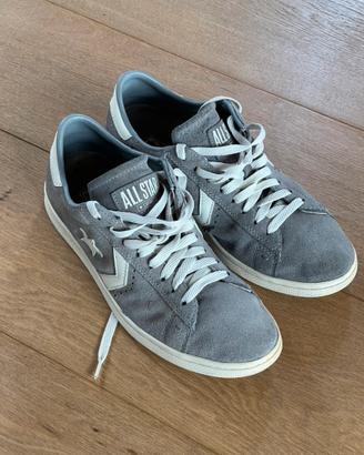 Converse All Star Pro Learher scamosciate grigie