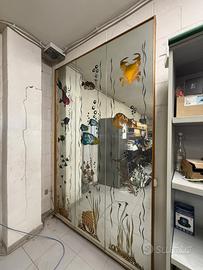 Specchio decorativo pesci stile kitsch