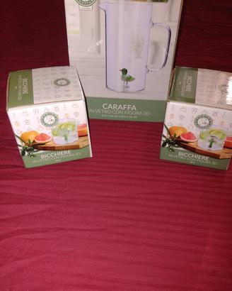 set caraffa e bicchieri 
