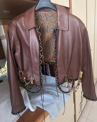 Giacca corta vintage pelle  "Oaks-Leather by FERRÈ