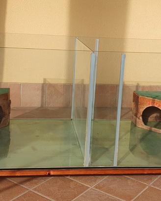 Terrario in vetro per tartarughe o piccoli ret