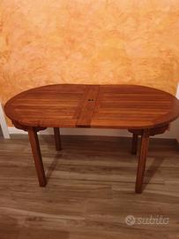 tavolo teak giardino allungabile
