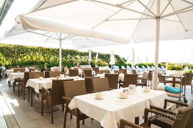 Ombrellone bianco quadrato 6 m x 6 m