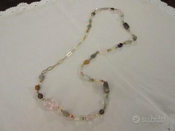 Collana pietre e argento