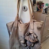 borsa in pelle verde salvia