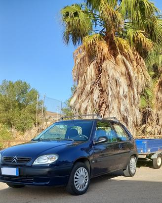 citroen saxo con gancio di traino e carrello
