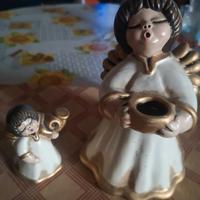 coppia angeli thun anni 90, alti cm 15 e cm 7 thun