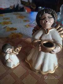 coppia angeli thun anni 90, alti cm 15 e cm 7 thun