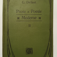 Antico libro scolastico "Prose e poesie moderne"