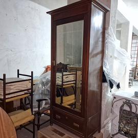 ARMADIO UN'ANTA CON SPECCHIO IN NOCE