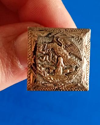 Gemello solitario anni 40/50 Argento 925  Vermeil 