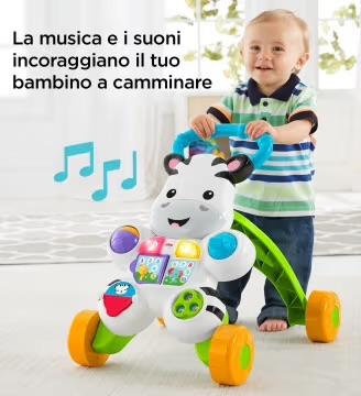 Fisher Price Zebra, Gioco Spingibile NUOVO