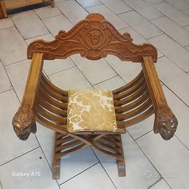 Sedia Savonarola rinascimento Fiorentino originale