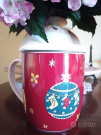 Tisaniera Infusiera Teiera Ceramica Rossa 380ml 