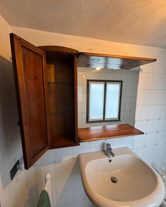 Mobile in legno Con Specchio Bagno