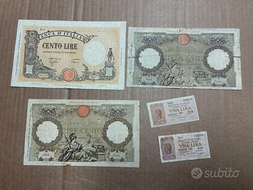 Lotto 5 banconote Regno