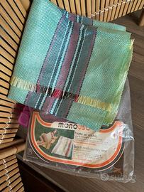 Telo rafia picnic mare camping vintage anni 70