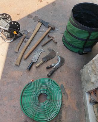 set Giardinaggio accette mazza  e ronche