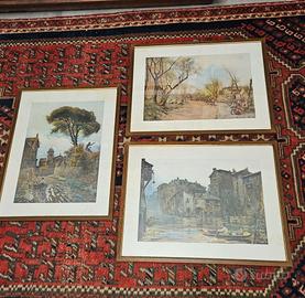 Trio di quadri stampe 50x39 cm di paesaggi