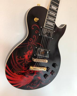 Chitarra Elettrica LP Aerografata Hetfield Set EMG