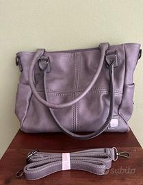 Borsa tote capiente grigia