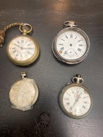 4 vecchi orologii cipolla non funzionanti