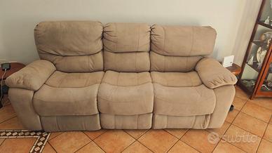 Divano Seychelles 3 posti con 2 recliner manuali