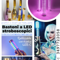Bastoni luminosi stroboscopici a LED ricaricabili