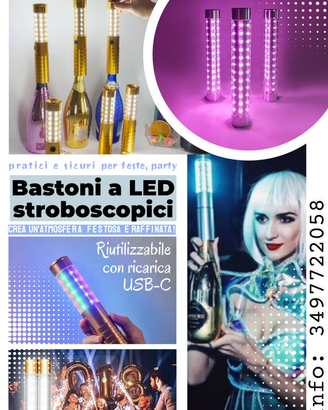 Bastoni luminosi stroboscopici a LED ricaricabili